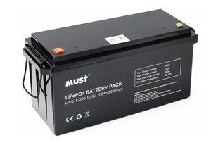 Акумулятор Must LP15-12200 LiFePO4 12.8В 200Ah (2.56 кВт&middot;год) 2976754187 фото